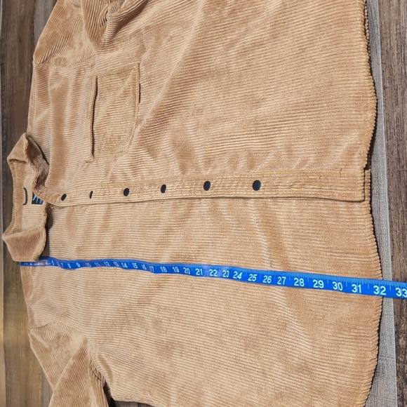 Cross Eyed Moose Corduroy Long Sleeve Snap Up Shirt, Size XL In Brown - Picture 8 of 10